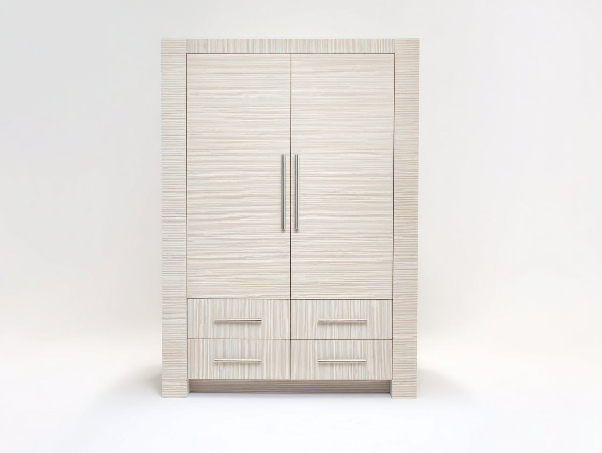 Armadio - MDF - 165x60x205 cm - Rovere chiaro - stile moderno minimalista