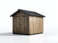 Casetta da giardino-Legno-260x200x235 cm-Nero-Legno naturale-Stile moderno rustico