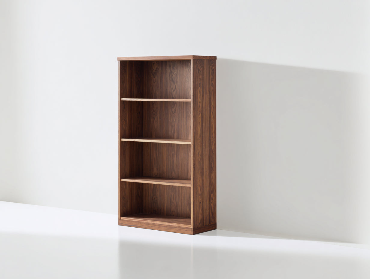 Librerie-legno ingegnerizzato-80x30x170 cm-legno noce-scandinavo moderno