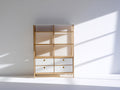 Librerie-legno ingegnerizzato-100x40x180 cm-bianco-rovere naturale-scandinavo moderno