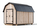 Casetta da giardino-Legno-260x210x240 cm-Nero-Legno naturale-Stile rustico moderno