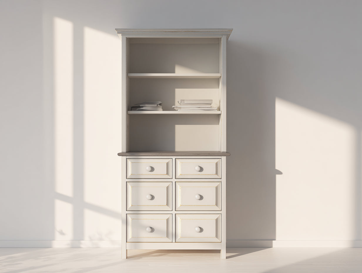 Librerie-legno ingegnerizzato-98x40x185 cm-bianco-avorio caldo-classico moderno elegante