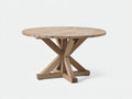 Tavolo da giardino-Legno massello-130x130x75 cm-legno naturale chiaro-stile scandinavo contemporaneo