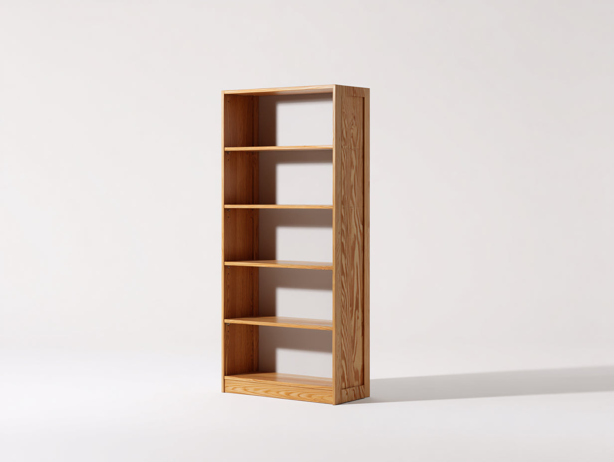 Librerie-legno ingegnerizzato-80x30x175 cm-legno naturale-scandinavo minimalista