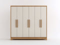 Armadio - MDF-Legno - 240x62x215 cm - Rovere naturale-Beige chiaro - stile moderno elegante