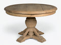 Tavolo da giardino-Legno massello-125x125x75 cm-marrone rovere naturale-stile rustico classico