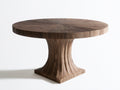 Tavolo da giardino-Legno massello-130x130x75 cm-marrone naturale-stile moderno organico