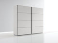 Armadio - MDF - 200x60x210 cm - Bianco-Grigio - moderno stile minimalista