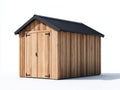 Casetta da giardino-Legno-245x205x235 cm-Nero-Legno naturale-Stile rustico moderno