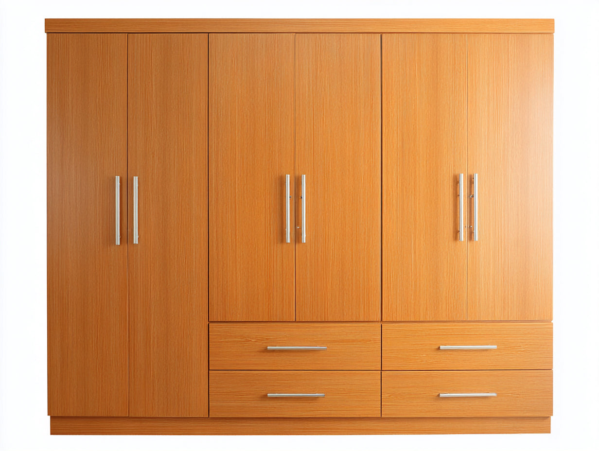 Armadio - MDF - 212x68x220 cm - Rovere naturale - stile moderno caldo contemporaneo