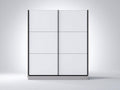 Armadio - MDF - 198x62x201 cm - Bianco-Nero - stile moderno minimalista