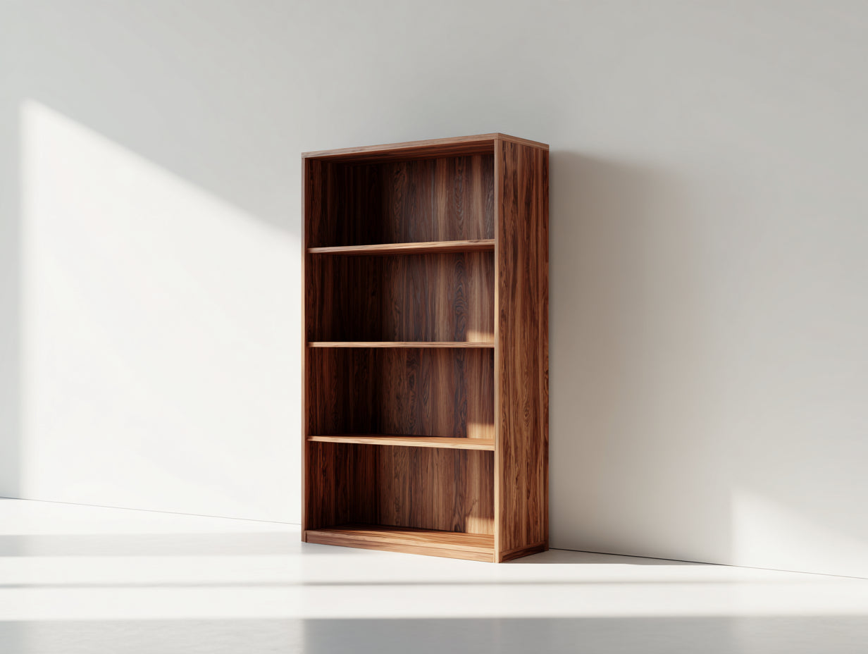 Librerie-legno ingegnerizzato-85x30x150 cm-legno naturale-scandinavo moderno